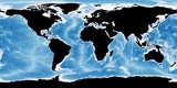 Mapa del Mundo batimetría